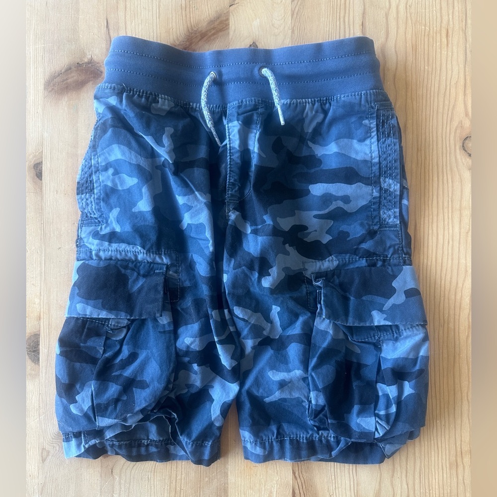 GAP Kids Blue Camouflage Cargo Shorts
